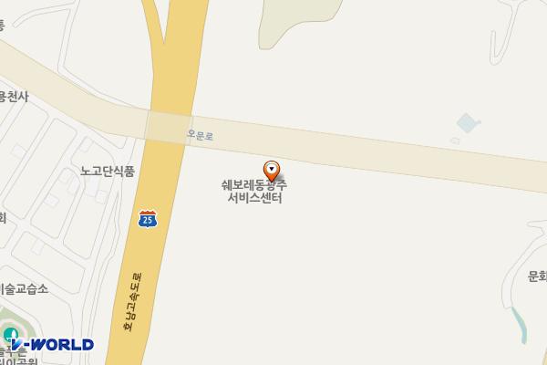 쉐보레동광주서비스센터 위치 지도 — 전남광주통합특별시 북구 오문로 234(문흥동)