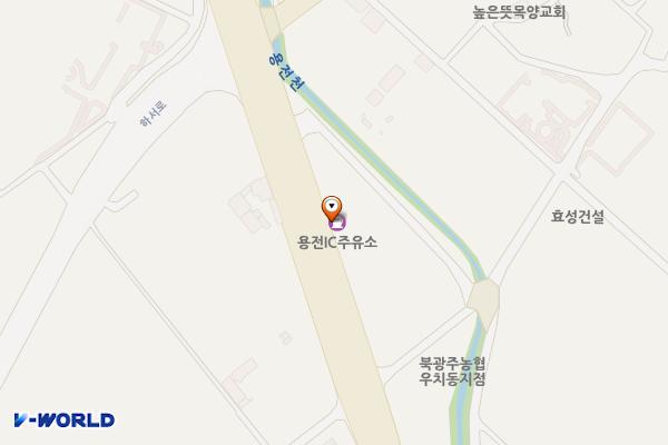 용전IC주유소 위치 지도 — 전남광주통합특별시 북구 우치로 842(용전동)