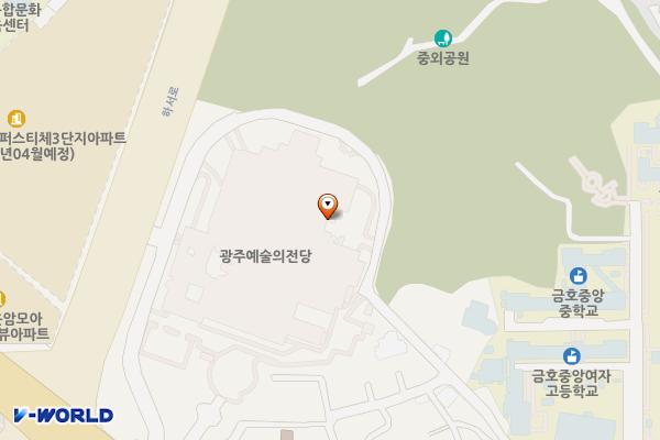 문예회관 별관(구미술관) 위치 지도 — 전남광주통합특별시 북구 북문대로 60(운암동)