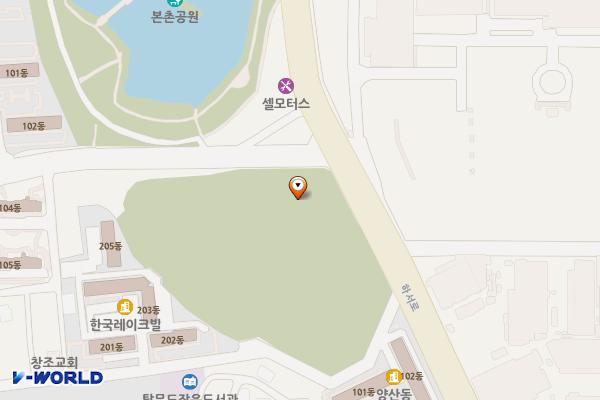 복합문화복지커뮤니티센터 위치 지도 — 전남광주통합특별시 북구 하서로 299(양산동)