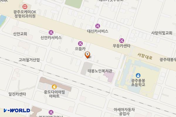 북구태봉생활체육관 위치 지도 — 전남광주통합특별시 북구 서암대로132번길 11-10, 북구태봉생활체육관 (신안동)