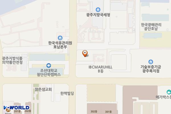 마루힐ibc지식산업센터 위치 지도 — 전남광주통합특별시 북구 첨단과기로208번길 43-10 (오룡동)