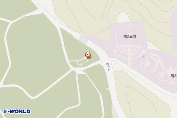 망월묘지공원(관리사무소) 위치 지도 — 전남광주통합특별시 북구 민주로 285, 망월동묘지공원관리사무소 (운정동)