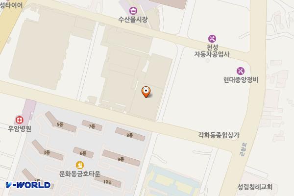각화도매시장 중앙청과 위치 지도 — 전남광주통합특별시 북구 동문대로 260(각화동)