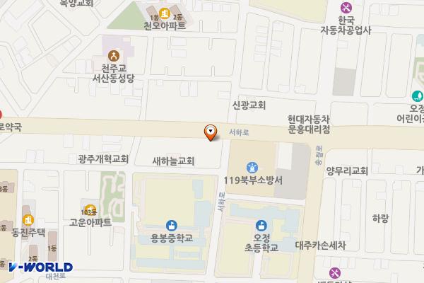 SK넥트웍스㈜문흥주유소 위치 지도 — 전남광주통합특별시 북구 서하로 286(오치동)