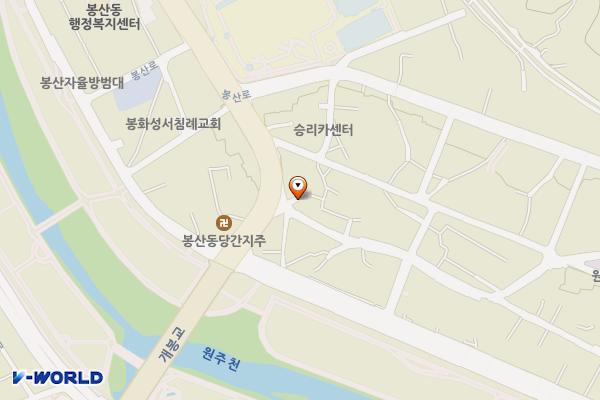 봉산2동 주차장 위치 지도 — 강원특별자치도 원주시 봉산동 902-151