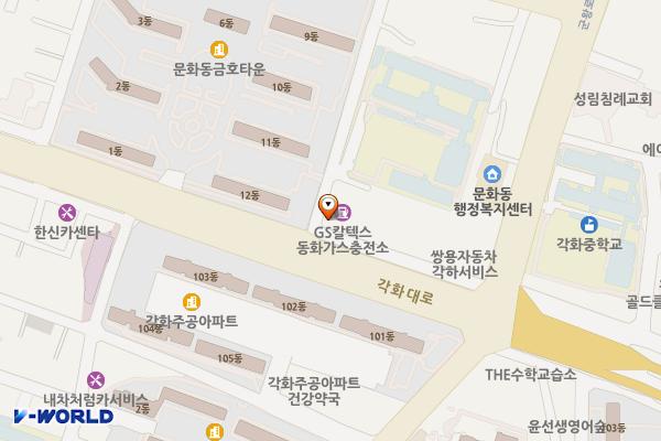 동화가스㈜ 위치 지도 — 전남광주통합특별시 북구 각화대로 39(각화동)