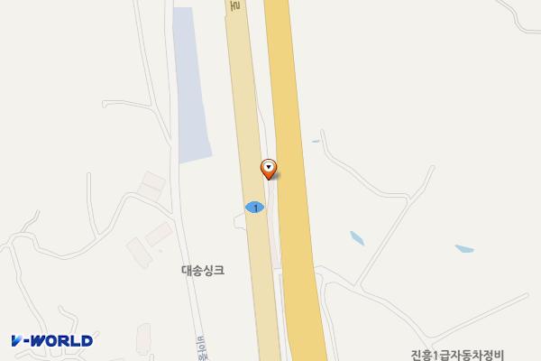 비아고속도로정차지 위치 지도 — 전남광주통합특별시 광산구 비아동 23-6