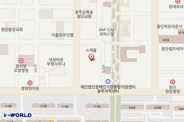 첨단아크레타 위치 지도 — 전남광주통합특별시 광산구 임방울대로 800번길 71