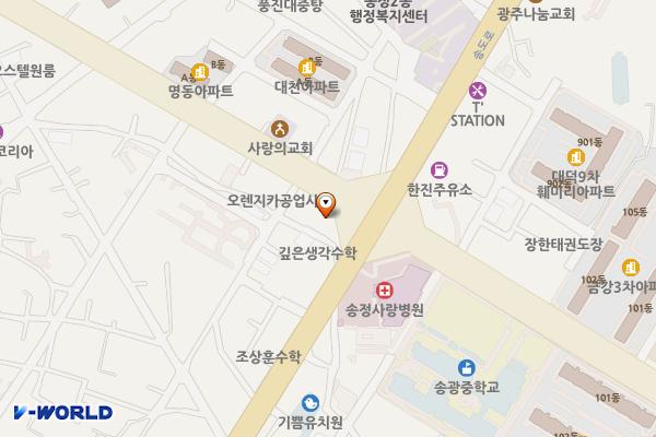 바다양푼이 송정점 위치 지도 — 전남광주통합특별시 광산구 송정로 56