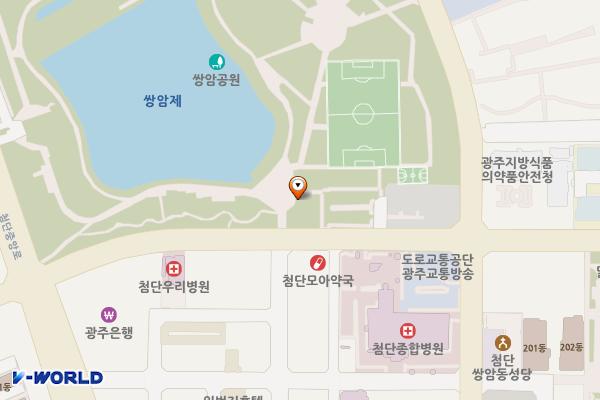 첨단청소년수련관 위치 지도 — 전남광주통합특별시 광산구 첨단중앙로182번길 39 (쌍암동)