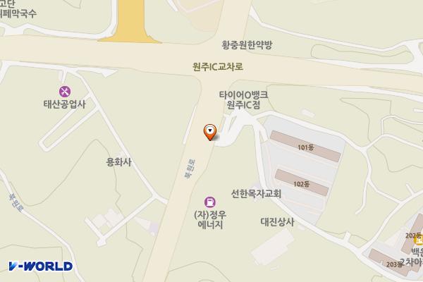 태장동 우성아파트 인근 공영주차장 위치 지도 — 강원특별자치도 원주시 태장동 2071-2