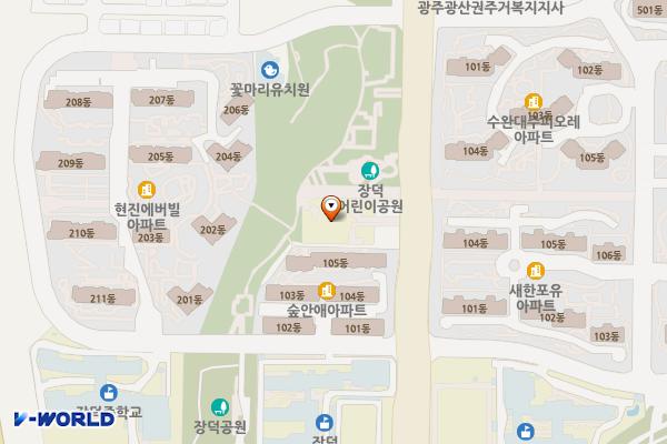장덕도서관 위치 지도 — 전남광주통합특별시 광산구 풍영로 179 (장덕동)