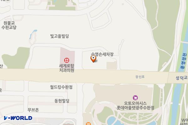 수영빌딩 위치 지도 — 전남광주통합특별시 광산구 장신로 85 (장덕동)