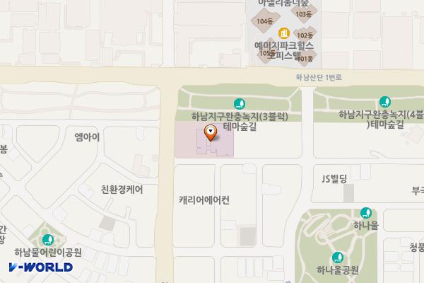 광산구보건소 위치 지도 — 전남광주통합특별시 광산구 하남마항로48번길 7, 하남3지구 주민복합시설(보건소) (흑석동)