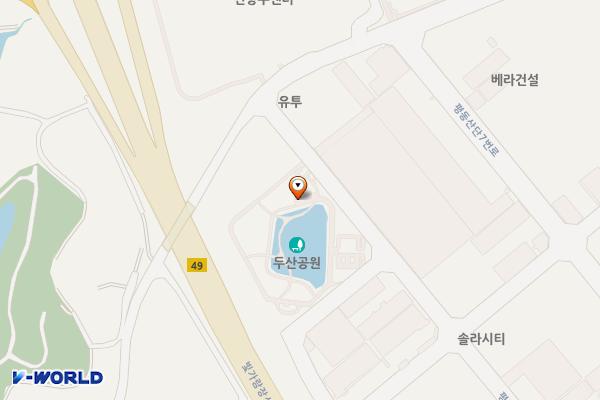 두산공원 위치 지도 — 전남광주통합특별시 광산구 평동공단산정로 91 (연산동)