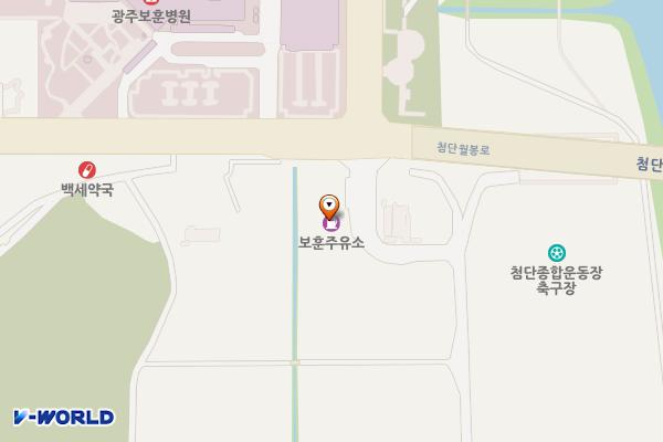 보훈주유소 위치 지도 — 전남광주통합특별시 광산구 첨단봉산안길 102 (산월동)