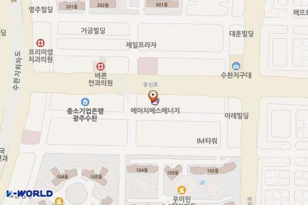 GS수완셀프주유소 위치 지도 — 전남광주통합특별시 광산구 장신로 152 (수완동)