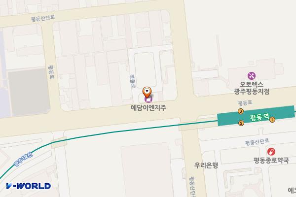 선양빌딩 위치 지도 — 전남광주통합특별시 광산구 평동로 851 (옥동)