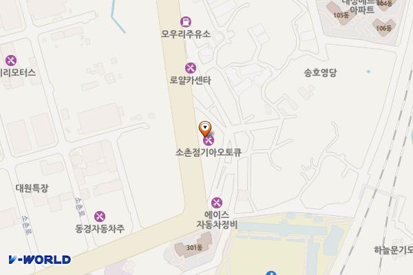 기아오토큐(소촌점) 위치 지도 — 전남광주통합특별시 광산구 소촌로 52 (소촌동)