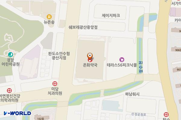 홈플러스 광주 하남점 위치 지도 — 전남광주통합특별시 광산구 용아로 390 (하남동)