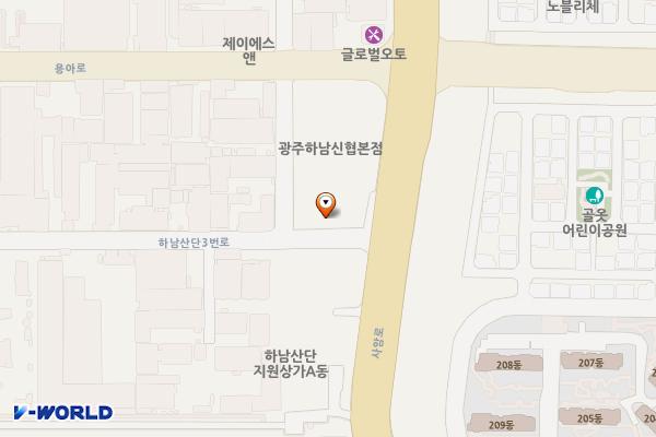 하남산단지원상가2 위치 지도 — 전남광주통합특별시 광산구 하남산단3번로 137 (장덕동)