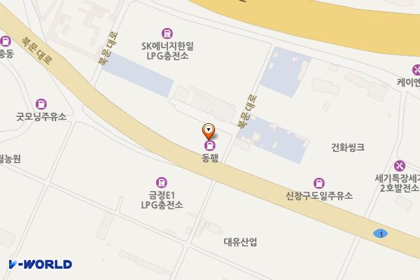 ㈜동행행복주유소 위치 지도 — 전남광주통합특별시 광산구 북문대로 364-5 (신창동)
