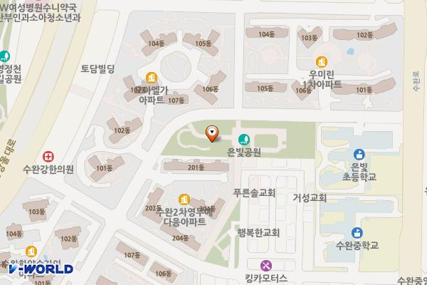 은빛공원 위치 지도 — 전남광주통합특별시 광산구 수완로33번길 51 (수완동)