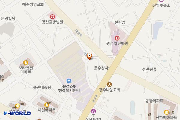 송정5일시장2 위치 지도 — 전남광주통합특별시 광산구 내상로 56-5 (송정동)