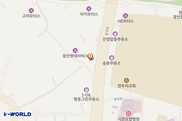 평동천우주유소 위치 지도 — 전남광주통합특별시 광산구 동곡로 655 (송촌동)