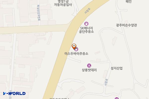 미스두바이주유소 위치 지도 — 전남광주통합특별시 광산구 사암로 788 (도천동)