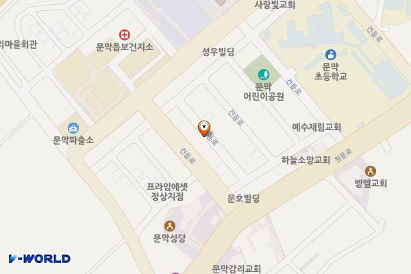 건등택지 노외주차장 위치 지도 — 강원특별자치도 원주시 문막읍 건등리 1710-8