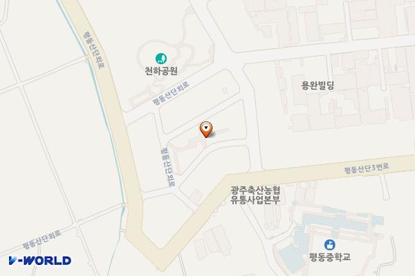 용동 어린이공원 위치 지도 — 전남광주통합특별시 광산구 평동산단외로64번길 40-6 (용동)