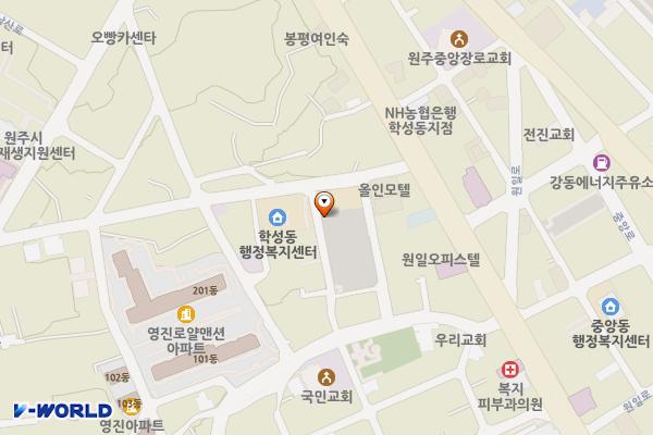 학성공영주차장 위치 지도 — 강원특별자치도 원주시 학성길 120
