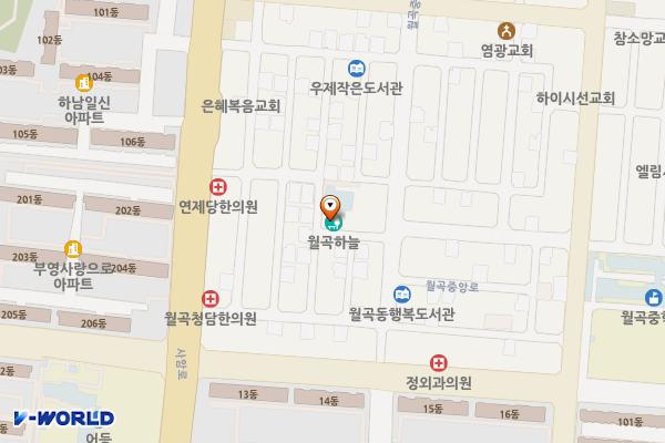 월곡하늘 어린이공원 위치 지도 — 전남광주통합특별시 광산구 월곡중앙로1번길 8-16 (월곡동)