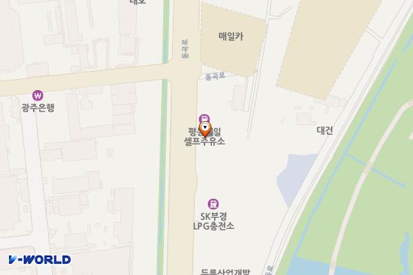 평동제일주유소 위치 지도 — 전남광주통합특별시 광산구 동곡로 552 (장록동)