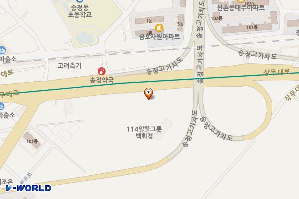 슈퍼크린주유소 위치 지도 — 전남광주통합특별시 광산구 상무대로 372 (신촌동)
