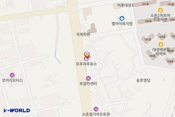 (유)모우리주유소 위치 지도 — 전남광주통합특별시 광산구 소촌로 68 (소촌동)