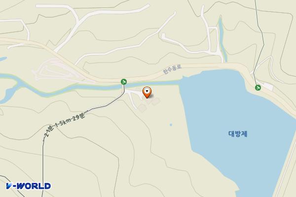 대방제 위치 지도 — 전남광주통합특별시 담양군 수북면 한수동로 833