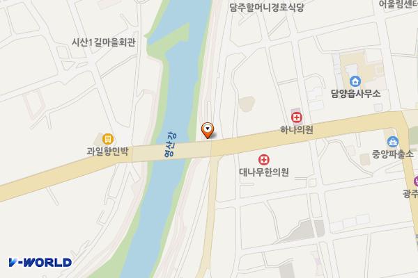 담양시장(담양교) 위치 지도 — 전남광주통합특별시 담양군 담양읍 담주4길 1