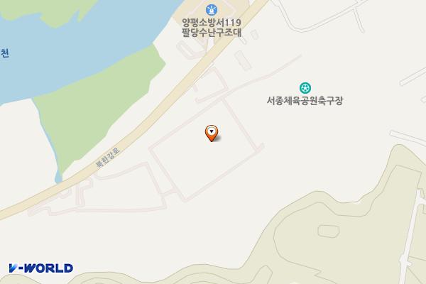 강상면 다목적체육관 주차장 위치 지도 — 경기도 양평군 강상면 송학길 48