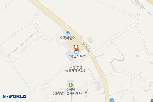 오곡면사무소 옆 위치 지도 — 전남광주통합특별시 곡성군 오곡면 기차마을로 155, 오곡면사무소