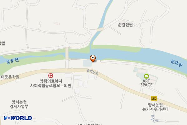 노인회관(부설) 위치 지도 — 경기도 양평군 서종면 문호리 353-1