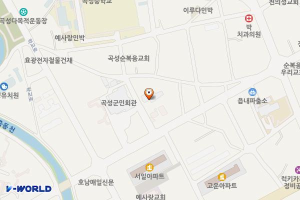 곡성 국립농산물품질관리원 위치 지도 — 전남광주통합특별시 곡성군 곡성읍 읍내1길 6