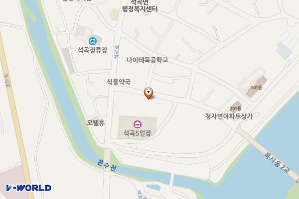 석곡 5일시장 (하나로마트 방향) 위치 지도 — 전남광주통합특별시 곡성군 석곡면 강변로 8