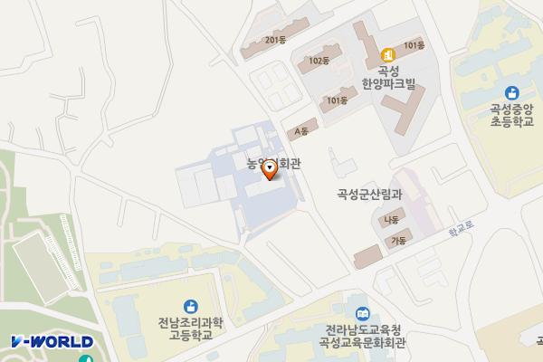 곡성군 농업기술센터 교육관 위치 지도 — 전남광주통합특별시 곡성군 곡성읍 학정3길 9