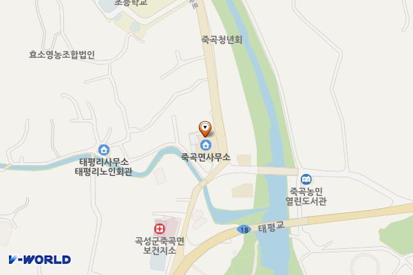 죽곡면 행정복지센터 위치 지도 — 전남광주통합특별시 곡성군 죽곡면 오죽로 17, 죽곡면사무소
