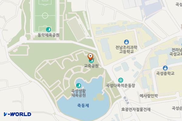 동악체육공원(조리고 앞) 위치 지도 — 전남광주통합특별시 곡성군 곡성읍 학교로 59
