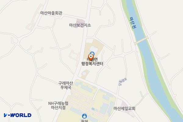 마산면사무소 위치 지도 — 전남광주통합특별시 구례군 마산면 화엄사로 150 (마산리, 마산면사무소)