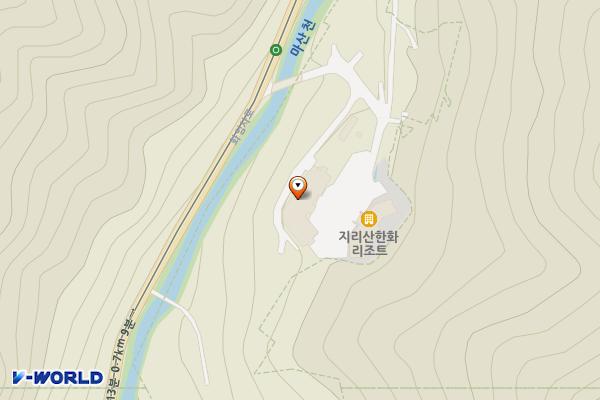 한화리조트호텔 위치 지도 — 전남광주통합특별시 구례군 마산면 화엄사로 464 (황전리, 한화리조트)
